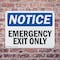 Signmission Exit Sign, Plastic, 10 in W, 7 in H, Emergency Exit Only OS-2PACK-NS-P-710-L-11825 - alternate 2